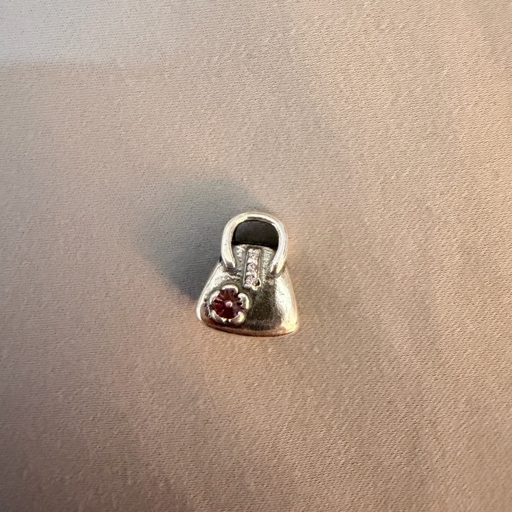 Silver & Pink Handbag Charm - Picture 4 of 7